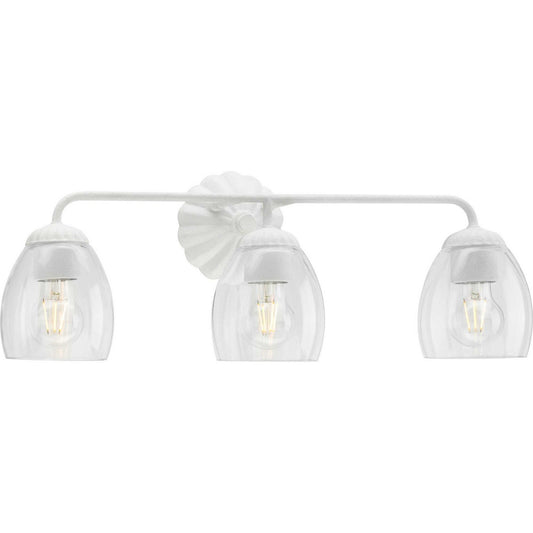 Quillan Three Light Bath & Vanity in White Plaster