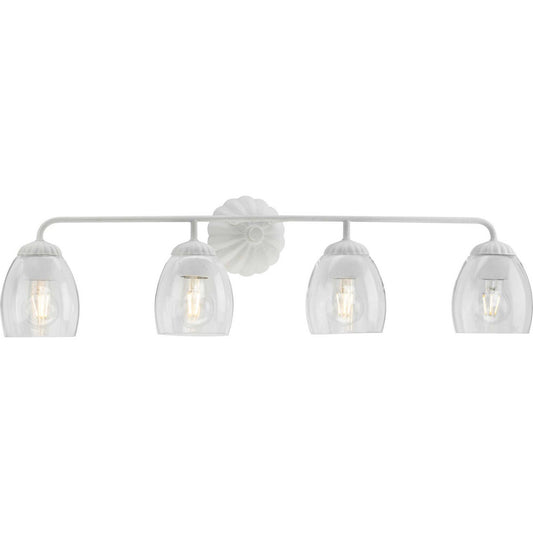Quillan Four Light Bath & Vanity in White Plaster