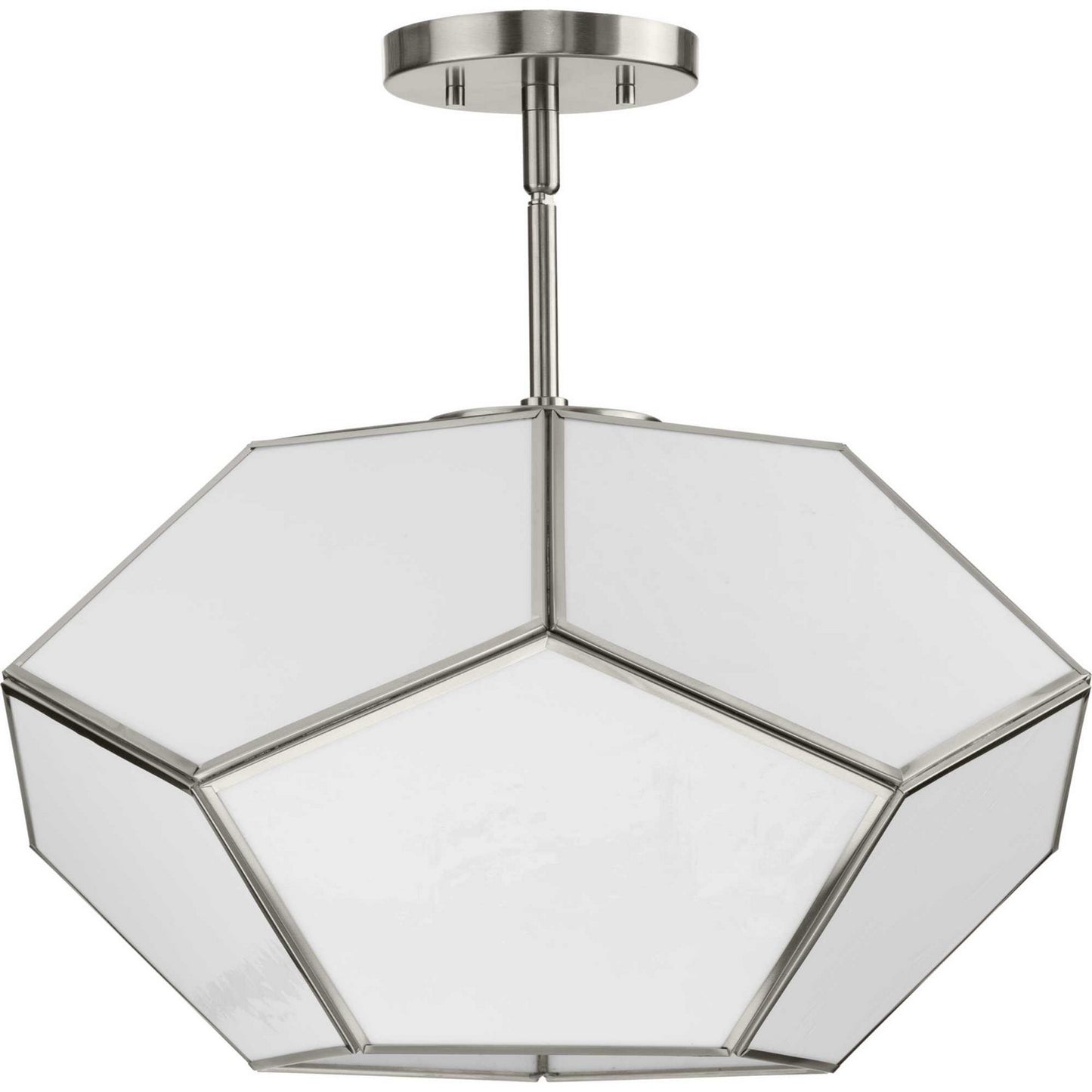 Latham Three Light Flush Mount in Brushed Nickel