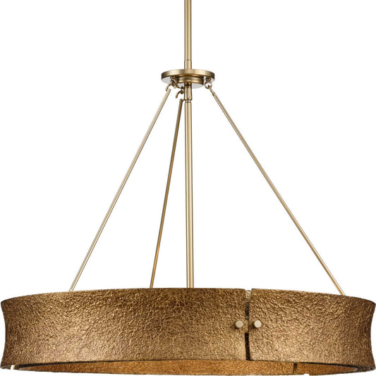 Lusail Five Light Chandelier in Soft Gold