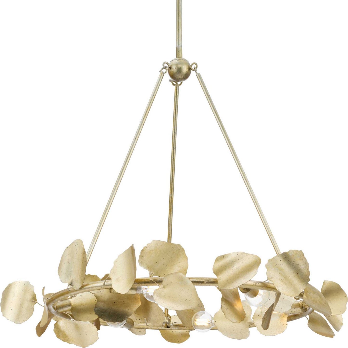 Laurel Six Light Chandelier in Gilded Silver