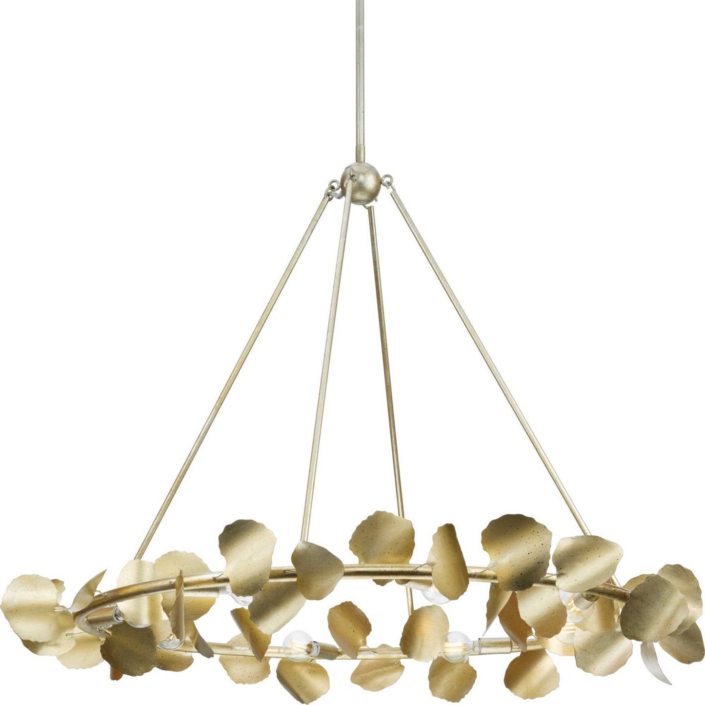 Laurel Eight Light Chandelier in Gilded Silver