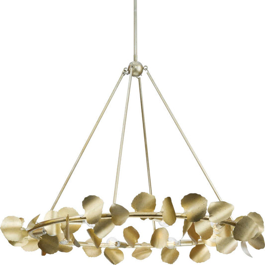 Laurel Eight Light Chandelier in Gilded Silver