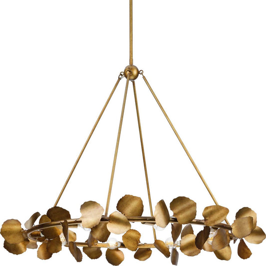 Laurel Eight Light Chandelier in Gold Ombre