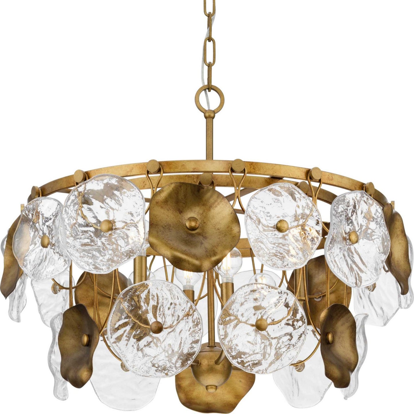 Loretta Six Light Chandelier in Gold Ombre