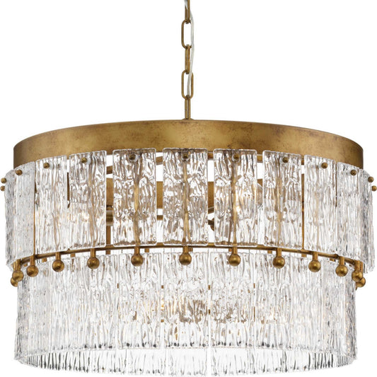Progress Lighting - P400367-204 - Six Light Chandelier - Chevall - Gold Ombre