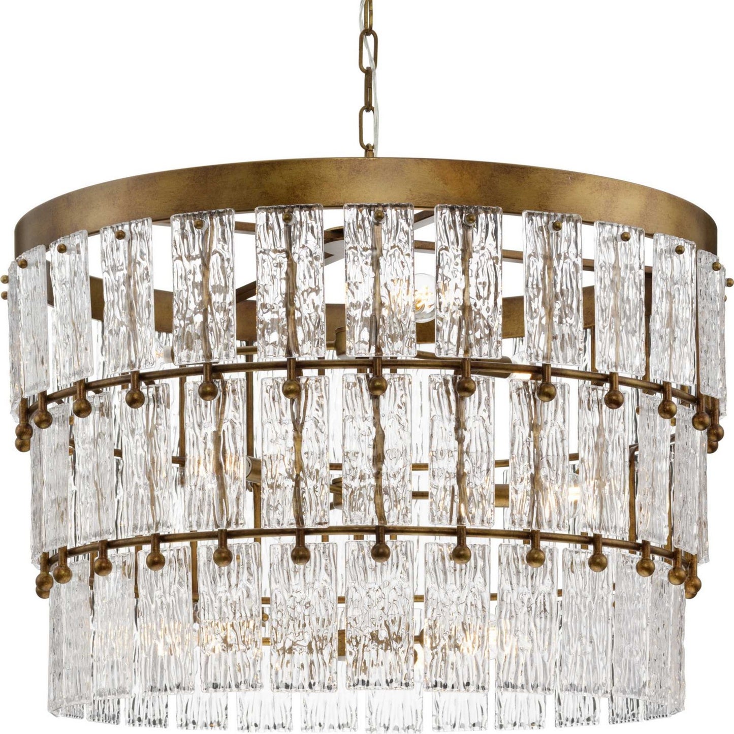 Chevall Nine Light Chandelier in Gold Ombre