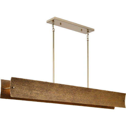 Lusail Eight Light Island Pendant in Soft Gold