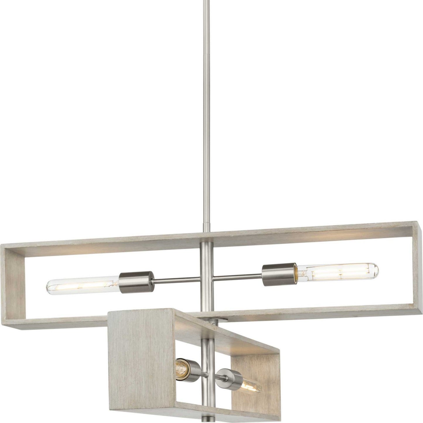 Boundary Four Light Chandelier in Brushed Nickel