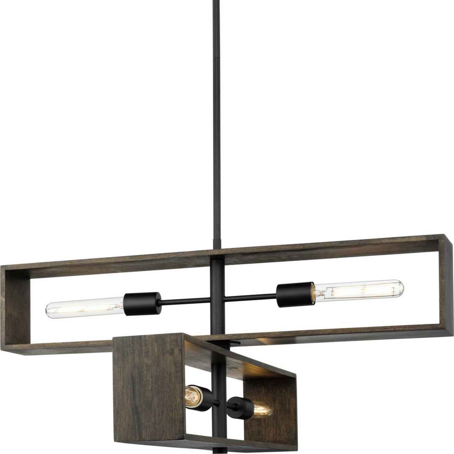 Boundary Four Light Chandelier in Matte Black