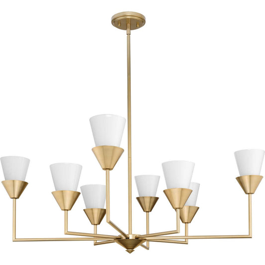 Pinellas Eight Light Chandelier in Soft Gold