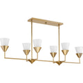 Progress Lighting - P400374-205 - Six Light Island Pendant - Pinellas - Soft Gold