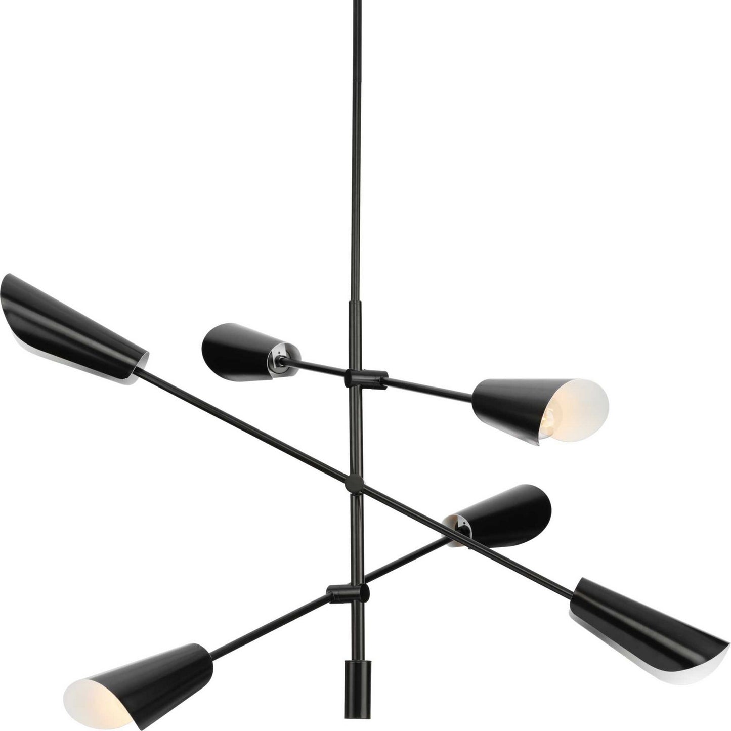 Cornett Six Light Chandelier in Matte Black