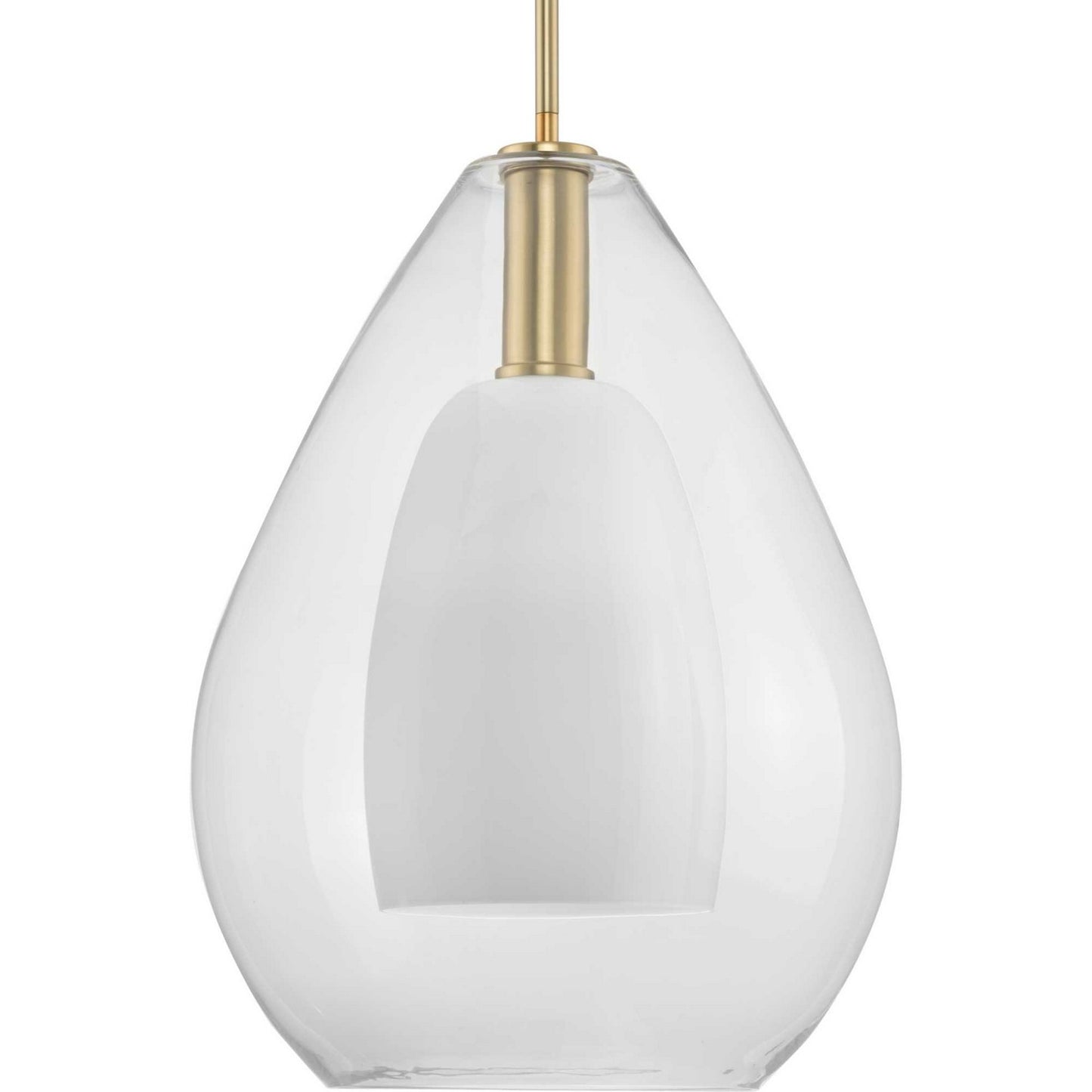 Carillon One Light Pendant in Brushed Gold