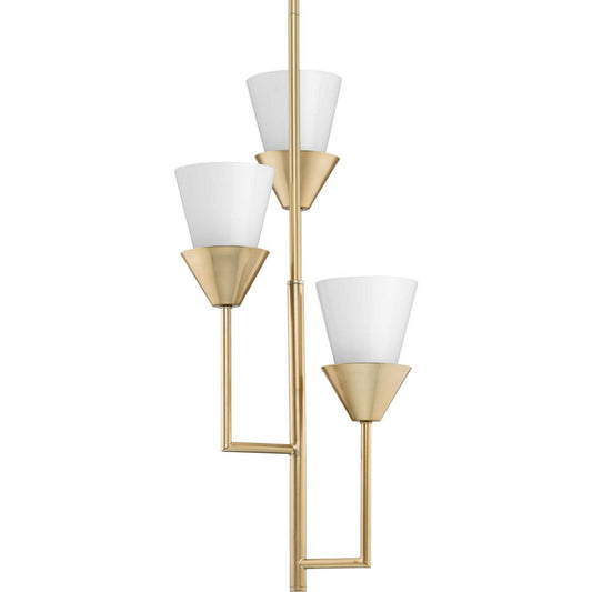 Pinellas Three Light Pendant in Soft Gold