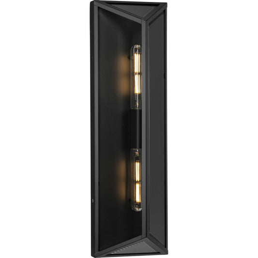 Bristol Two Light Outdoor Wall Lantern in Matte Black