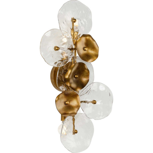 Loretta Four Light Wall Sconce in Gold Ombre