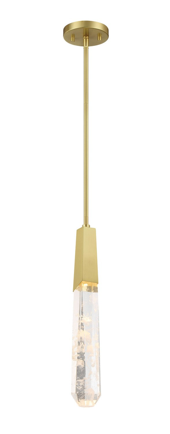 Drifting Droplets LED Mini Pendant in Brushed Brass