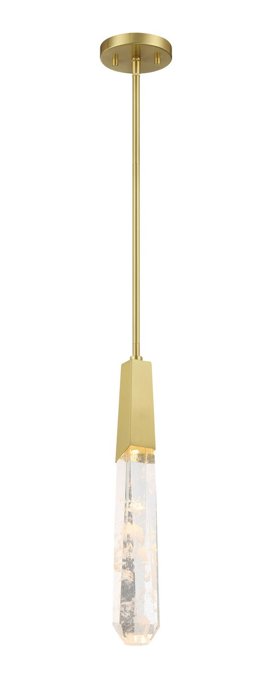 Drifting Droplets LED Mini Pendant in Brushed Brass