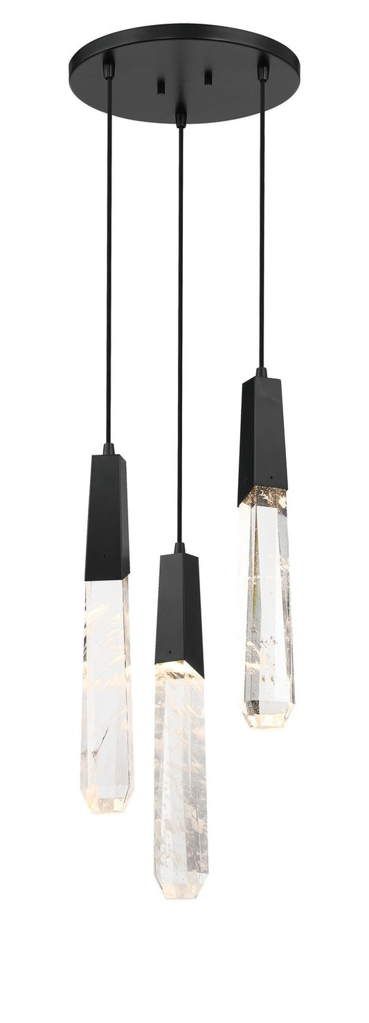 George Kovacs - P1284-66A-L - LED Pendant - Drifting Droplets - Coal Black