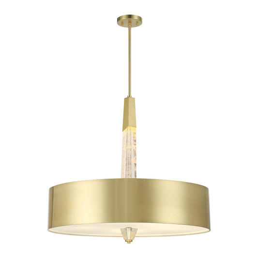 Drifting Droplets LED Pendant in Brushed Brass