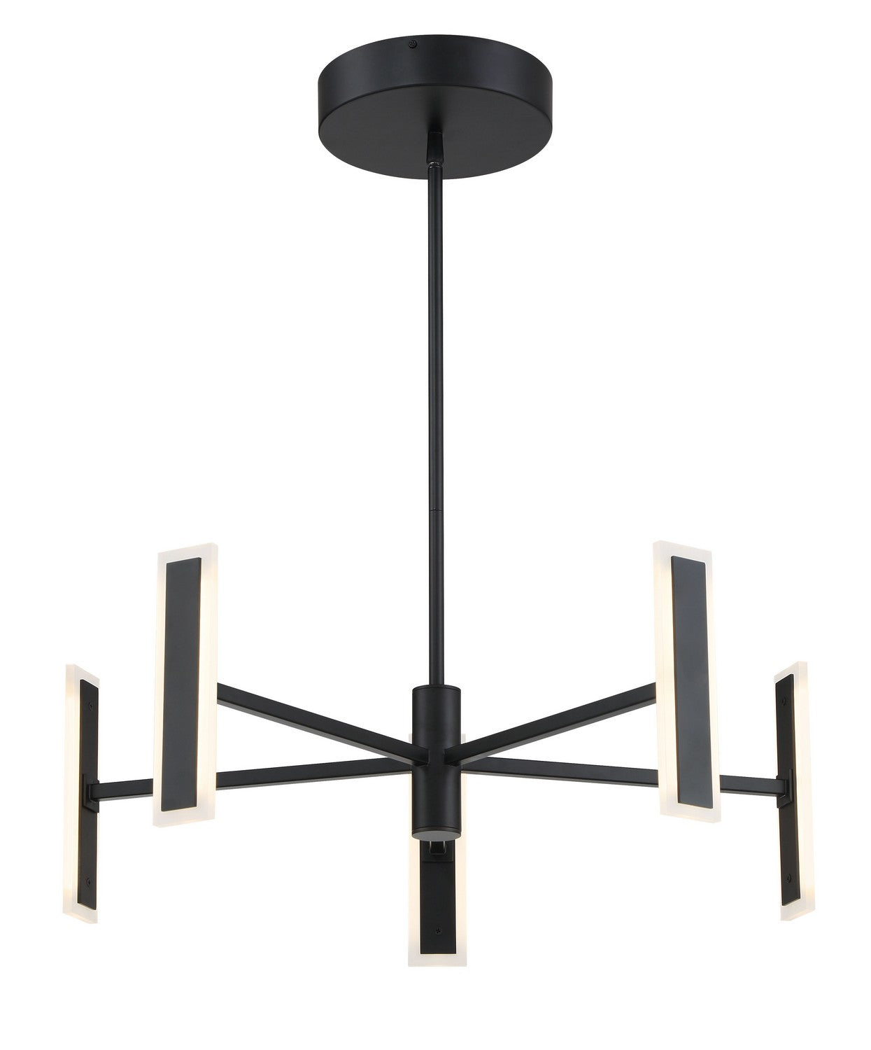 Edge LED Chandelier in Coal Black