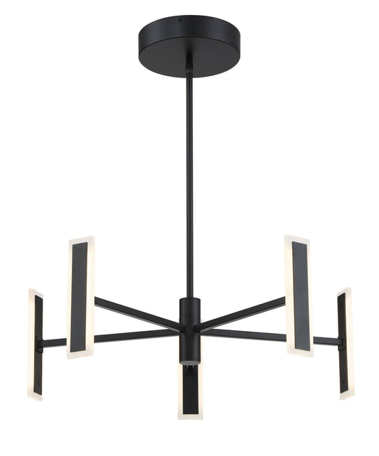 Edge LED Chandelier in Coal Black