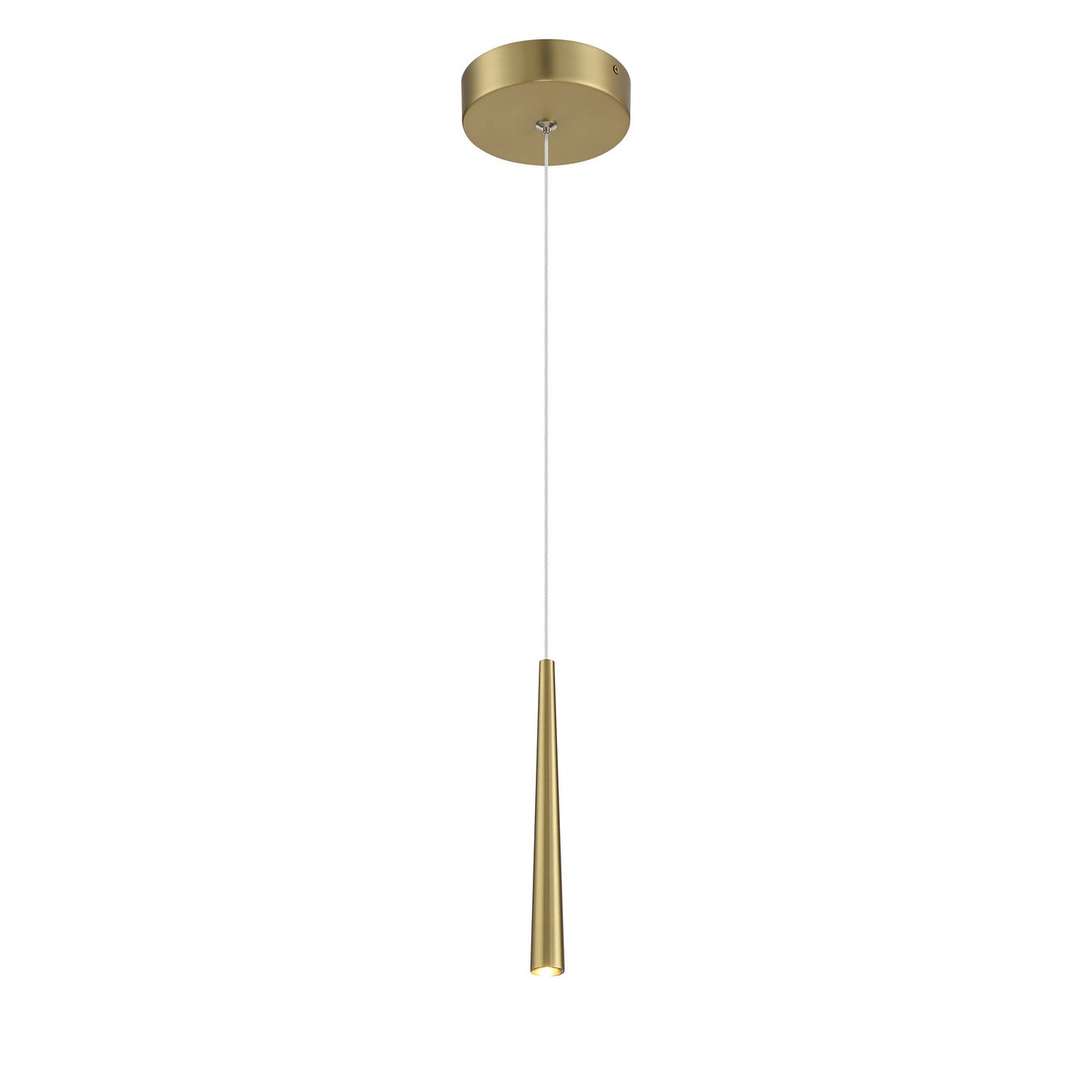 Stretch LED Mini Pendant in Soft Brass