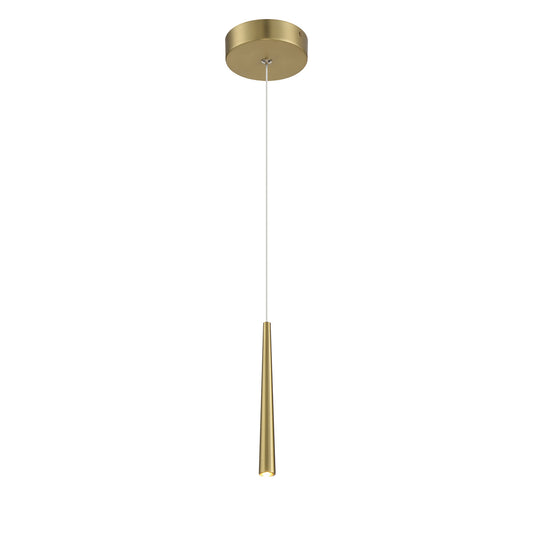 Stretch LED Mini Pendant in Soft Brass