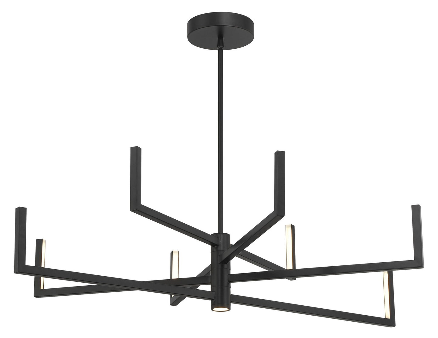 Articular LED Chandelier in Coal Black