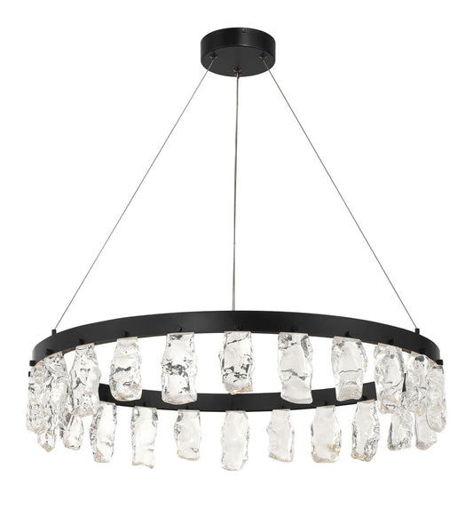 Artic Glacier LED Chandelier in Coal Black