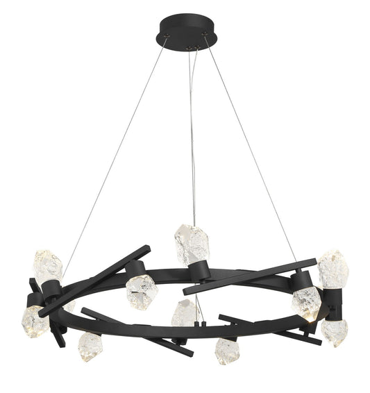 Kosmyc LED Chandelier in Sand Coal Black