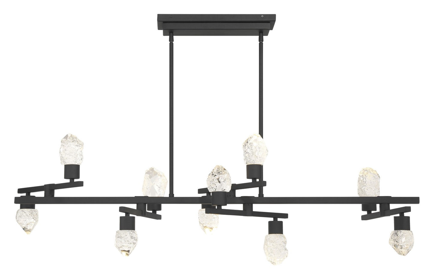 Kosmyc LED Island Pendant in Sand Coal Black