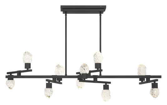 Kosmyc LED Island Pendant in Sand Coal Black