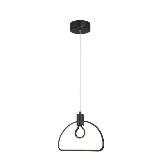 Edison's Outline LED Pendant in Coal Black