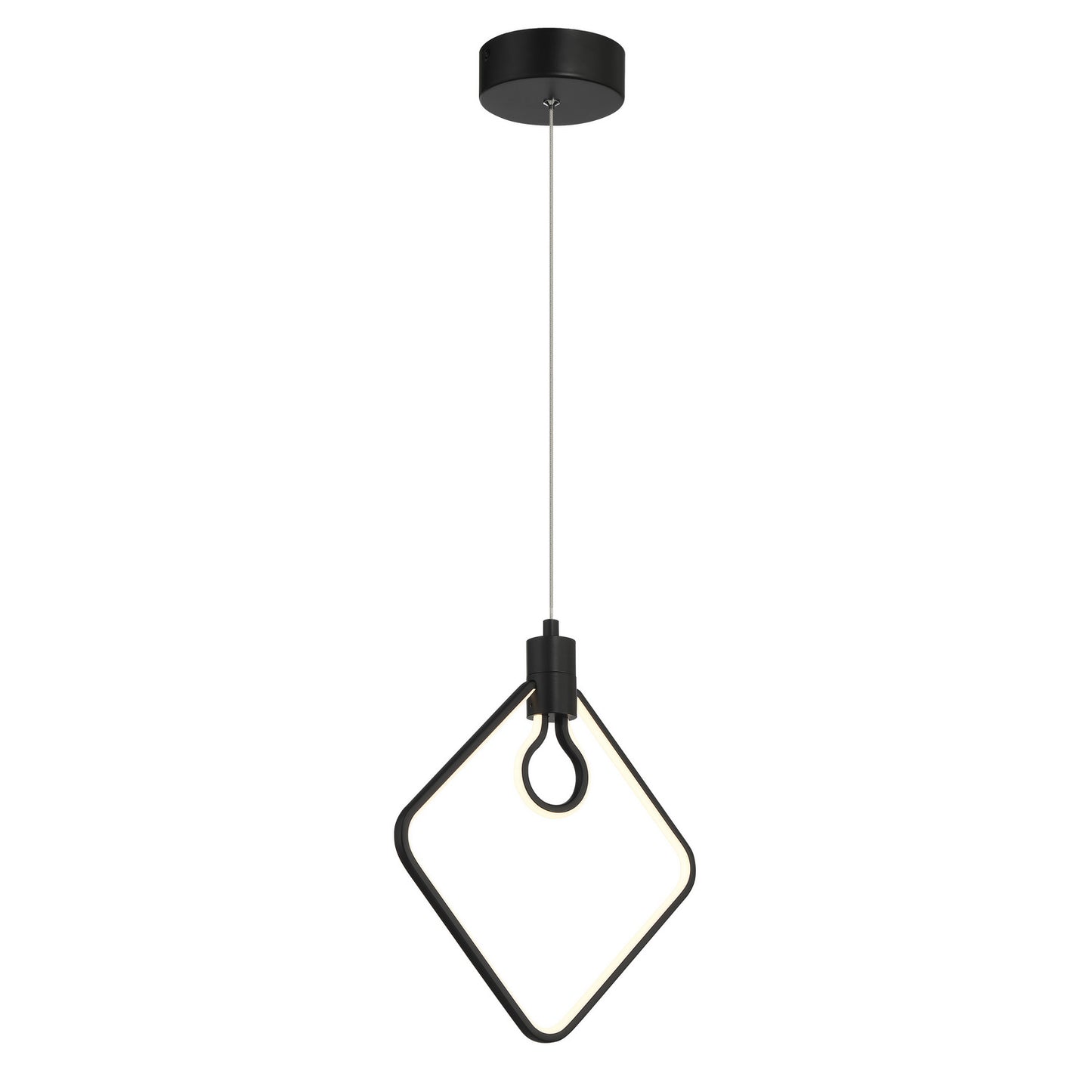 Edison's Outline LED Pendant in Coal Black