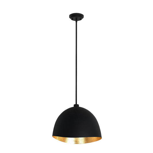 Eclos One Light Pendant in Sand Coal With Gold Highlights
