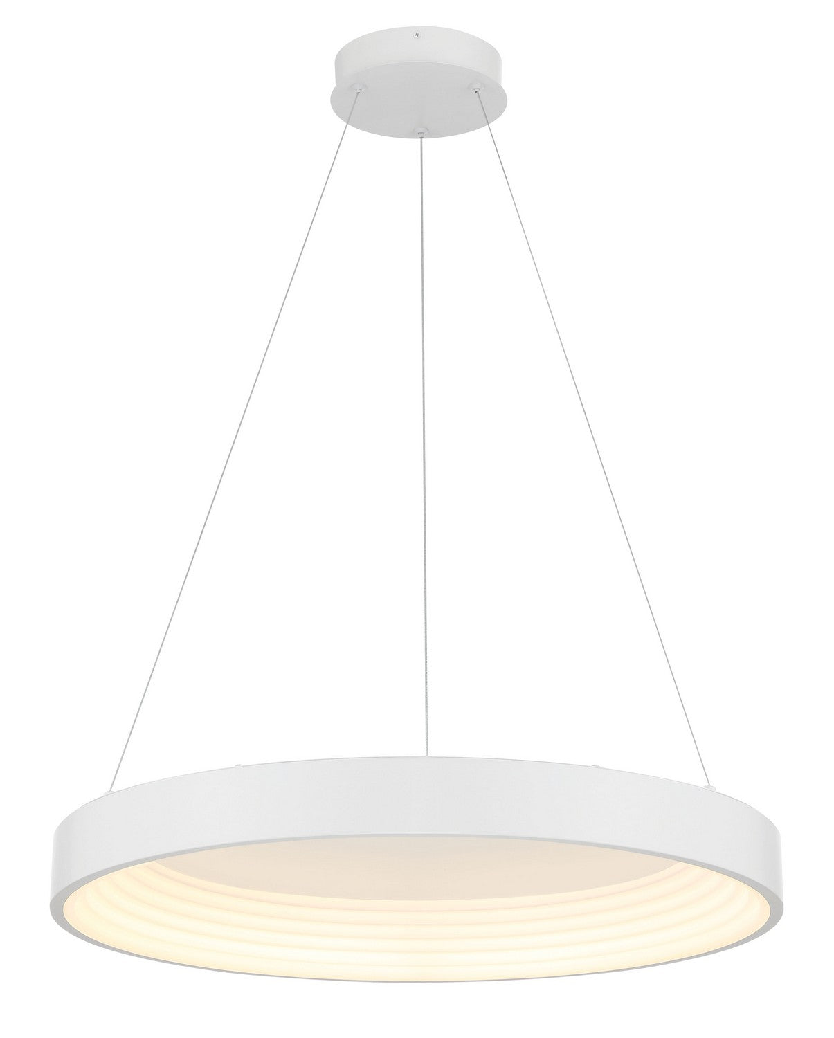 Conc LED Pendant in Matte White