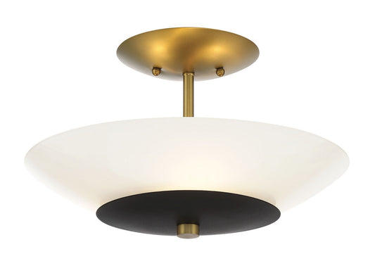 Bax Three Light Flush Mount in Coal