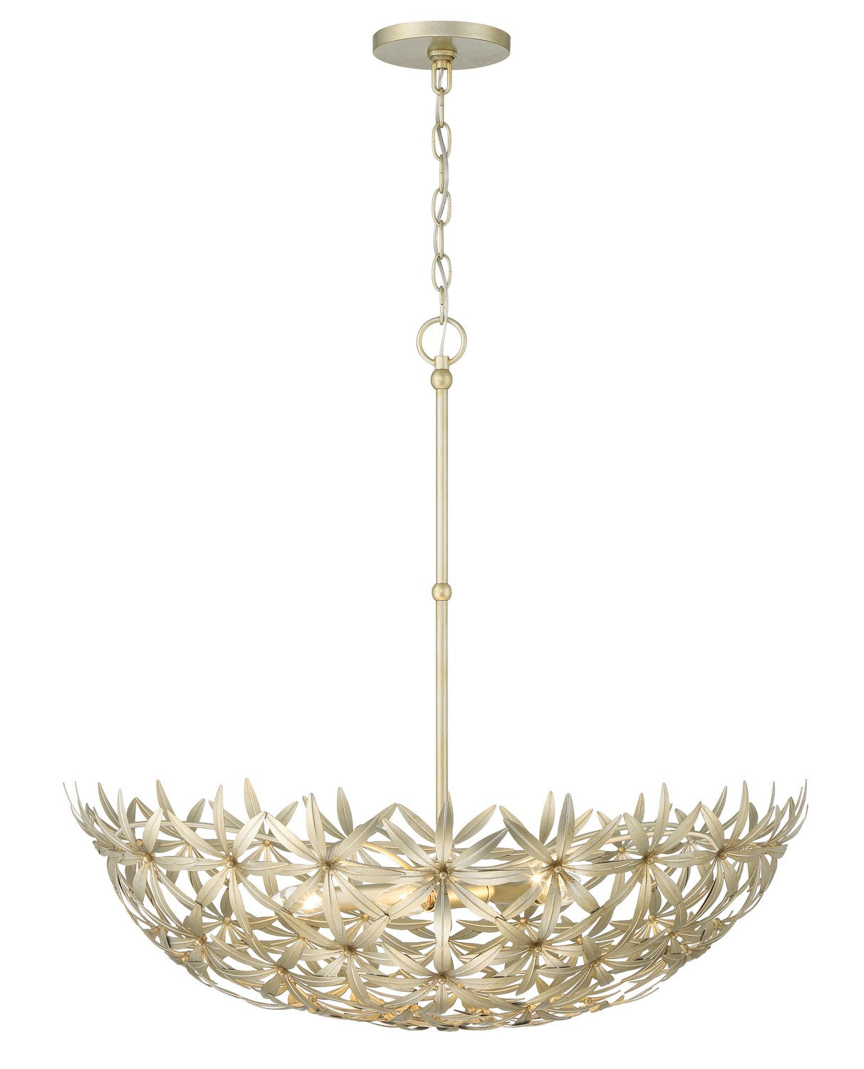 Flower Child Five Light Pendant in Ambry Gold