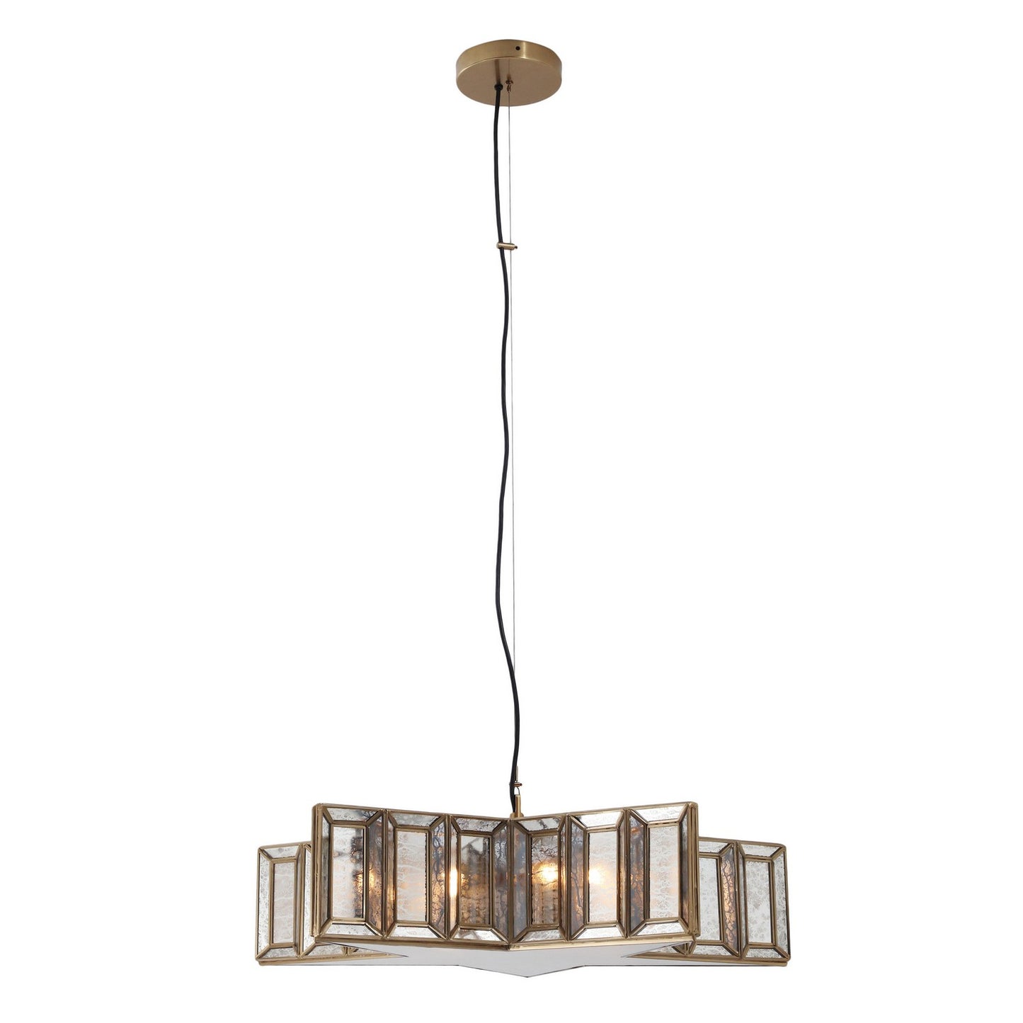 Lone Star Five Light Pendant in Artisan Brass