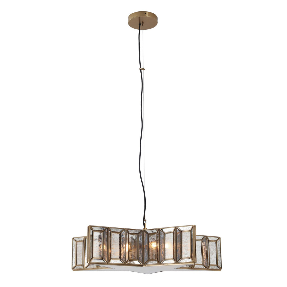 Lone Star Five Light Pendant in Artisan Brass