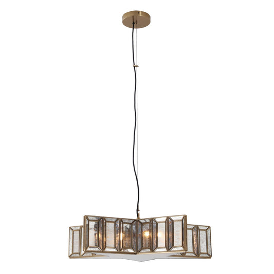 Lone Star Five Light Pendant in Artisan Brass