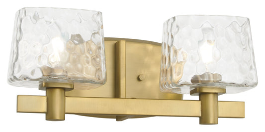 Drysdale Two Light Bath Vanity in Soft Brass