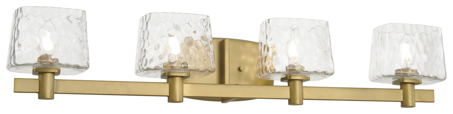 Drysdale Four Light Bath Vanity in Soft Brass