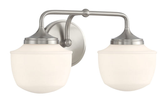 Cornwell Two Light Bath Vanity in Brushed Nickel