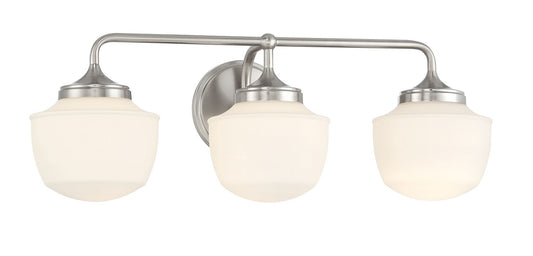 Cornwell Three Light Bath Vanity in Brushed Nickel