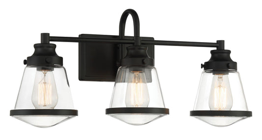 Mannsdale Three Light Bath Vanity in Coal