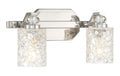Crystal Kay Two Light Bath Vanity in Chrome