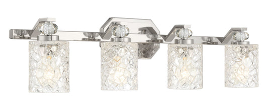 Crystal Kay Four Light Bath Vanity in Chrome